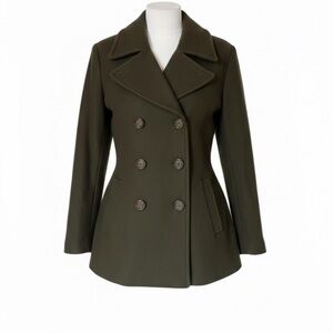 Olive Double-Breasted Women's Coat ☘️